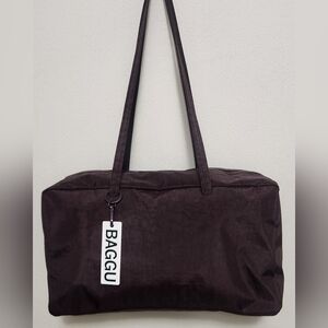 NWT BAGGU Med Bowler Choc Plum